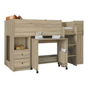 Ted Mid Sleeper Cabin Bed with Desk & Storage