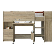 Ted Mid Sleeper Cabin Bed with Desk & Storage