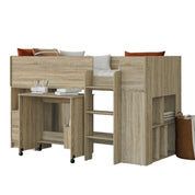 Ted Mid Sleeper Cabin Bed with Desk & Storage