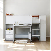 Ted Mid Sleeper Cabin Bed with Desk & Storage