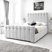Light Silver Velvet / Single 3ft - 90x190cm / Slatted Base Tenby Modern Velvet Fabric Upholstered Bed Frame
