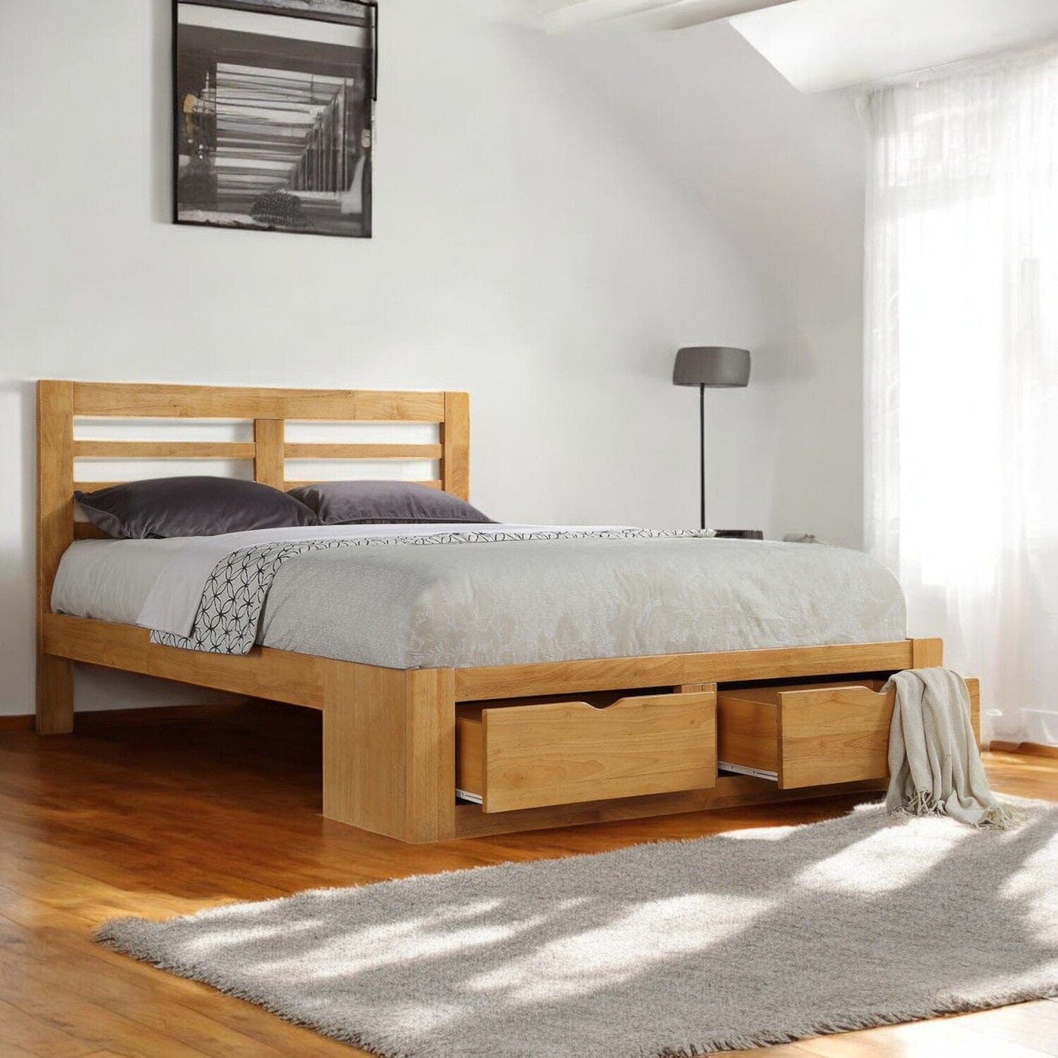  Single 3ft - 90x190cm Thurso Wooden Storage Bed Frame
