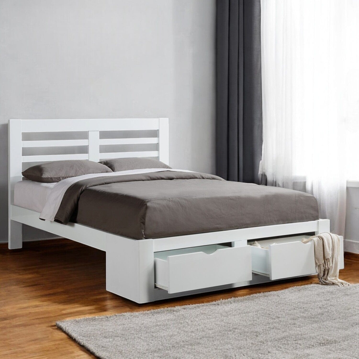  Single 3ft - 90x190cm Thurso Wooden Storage Bed Frame