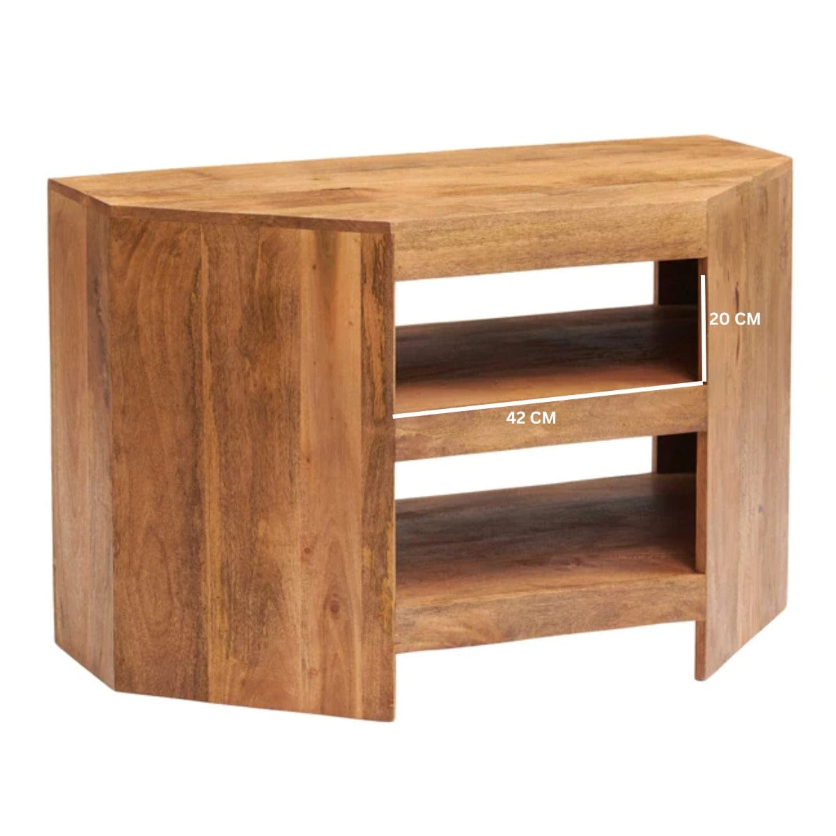 Tibradden 100cm Wooden Corner TV Stand Unit