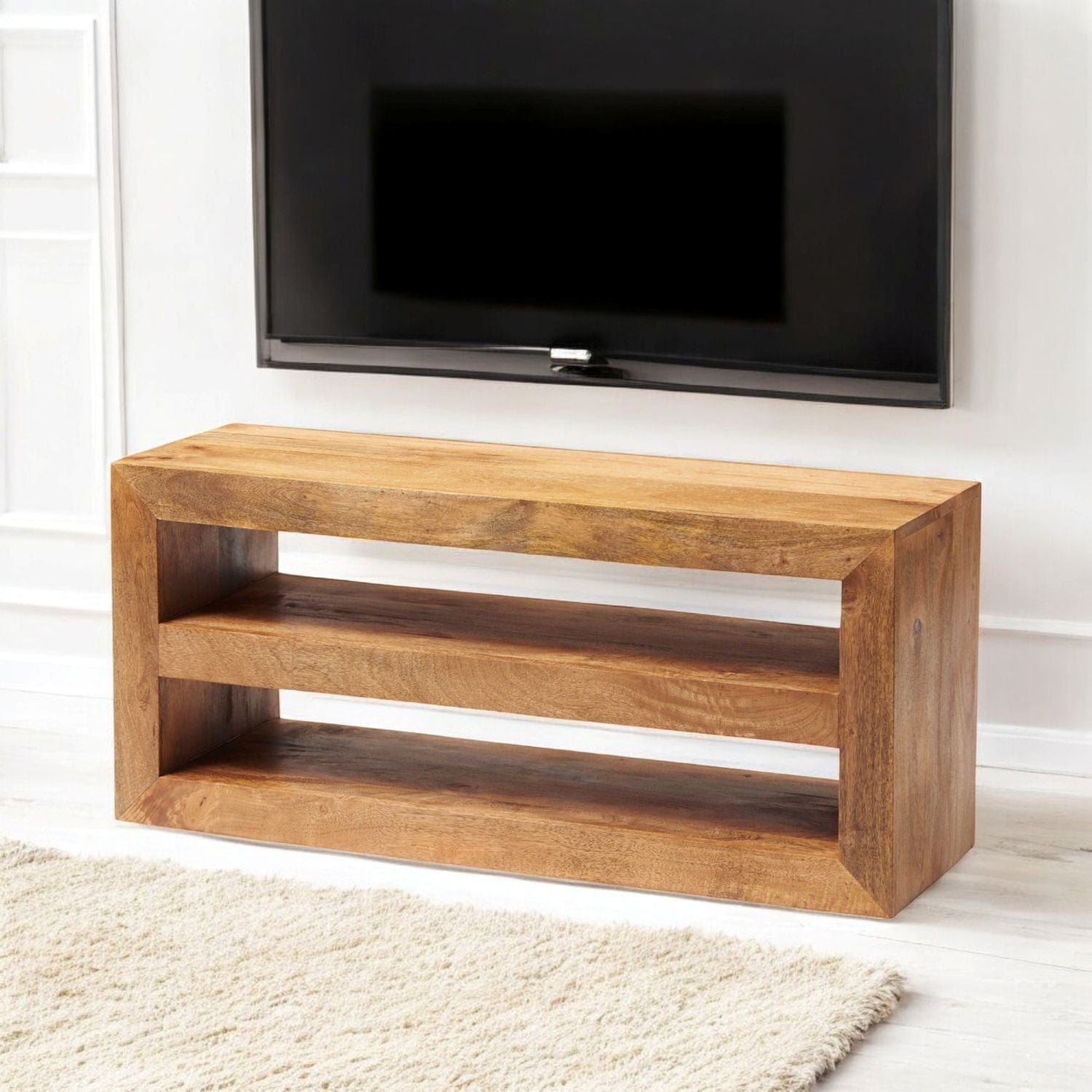 Tibradden 107cm Wooden Open TV Media Unit