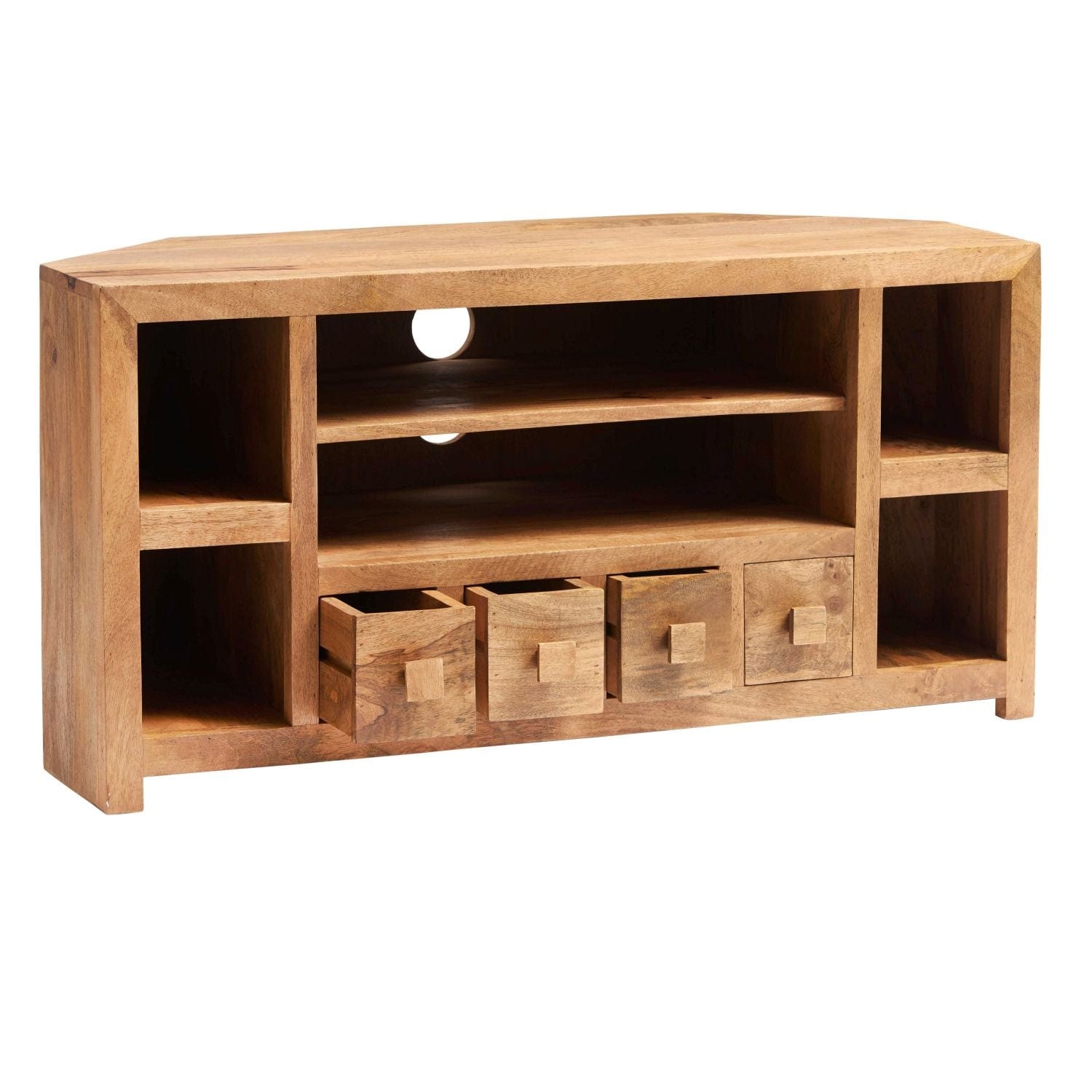 Tibradden 110cm Wooden Corner TV Media Unit