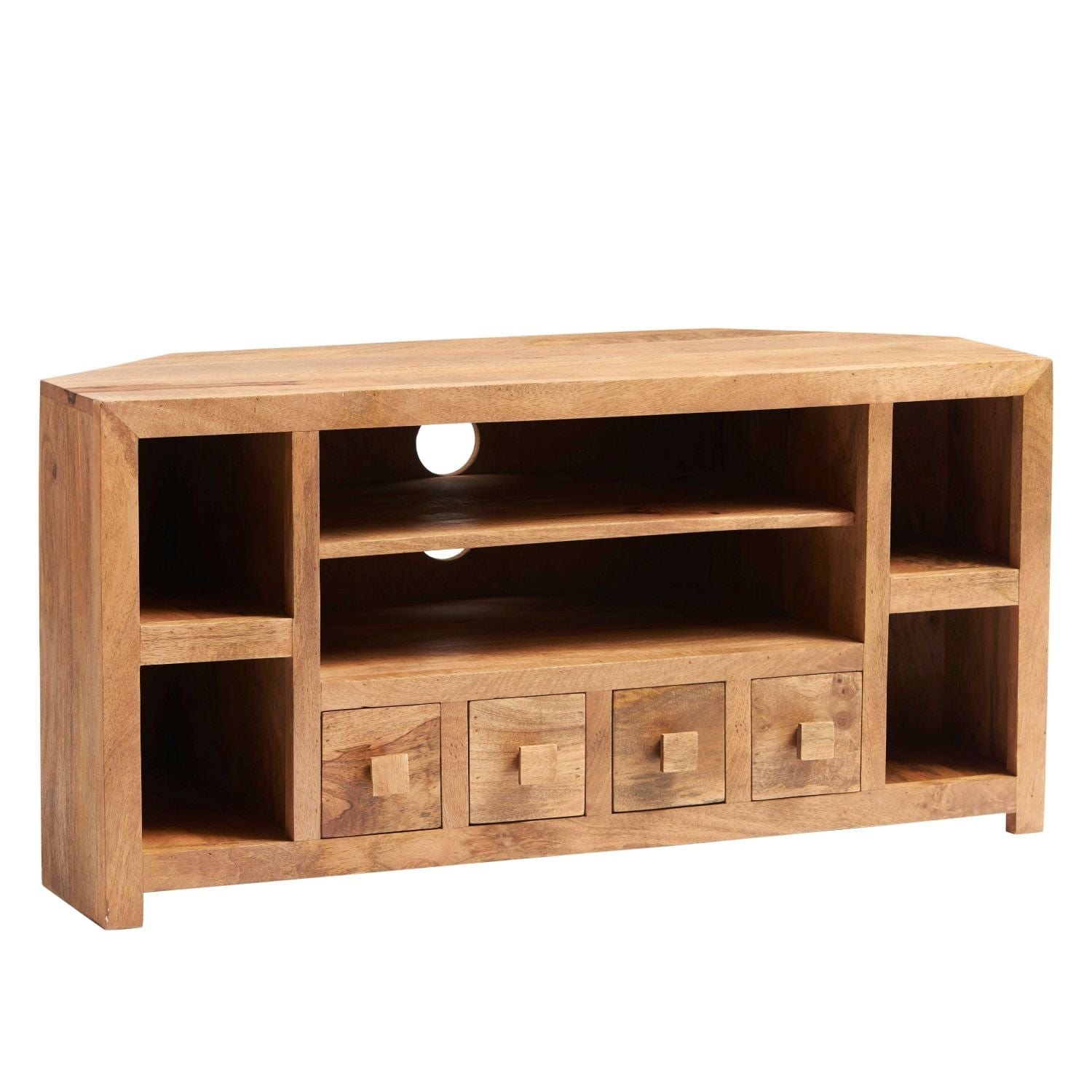 Tibradden 110cm Wooden Corner TV Media Unit
