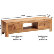 Tibradden 145cm Wooden TV Media Unit Stand