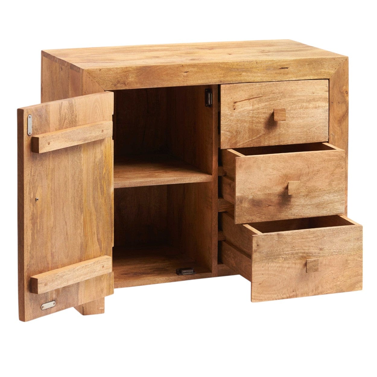 Tibradden Wooden 1 Door & 3 Drawer 88cm Sideboard