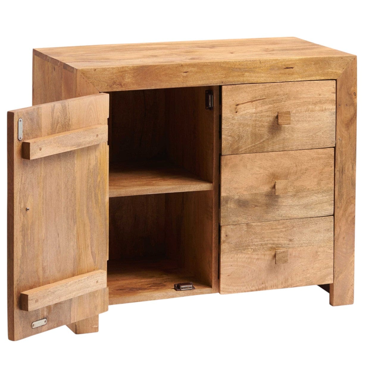 Tibradden Wooden 1 Door & 3 Drawer 88cm Sideboard