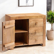 Tibradden Wooden 1 Door & 3 Drawer 88cm Sideboard
