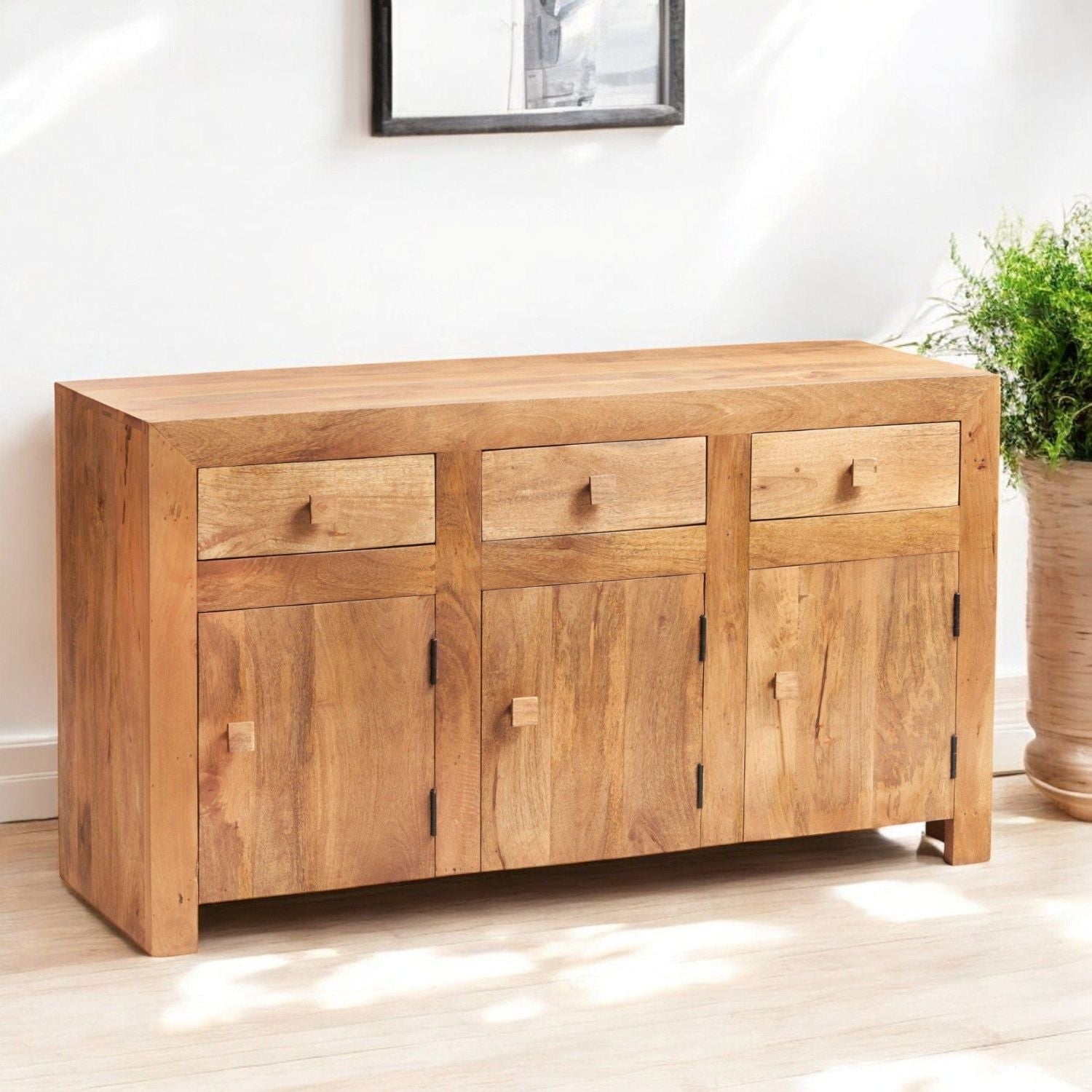Tibradden Wooden 3 Doors & 3 Drawers 135cm Sideboard