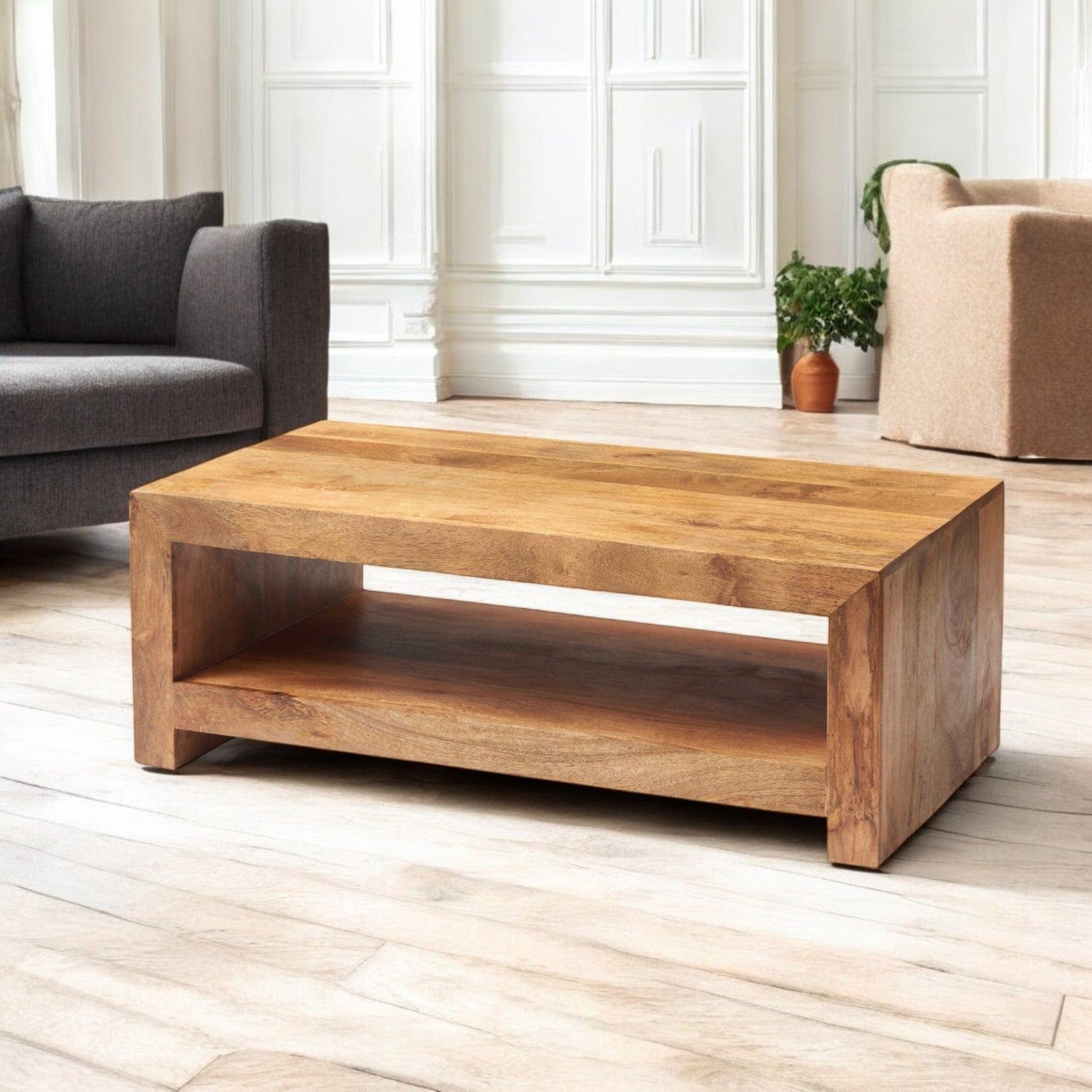 Tibradden Wooden Large Open Coffee Table