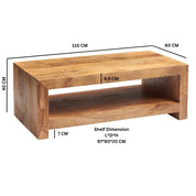 Tibradden Wooden Large Open Coffee Table