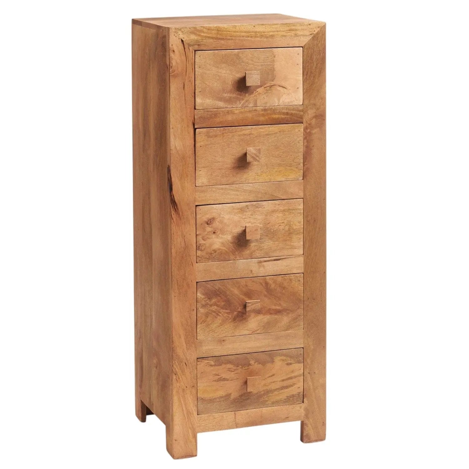 Tibradden Wooden Tall Chest of 5 Drawers