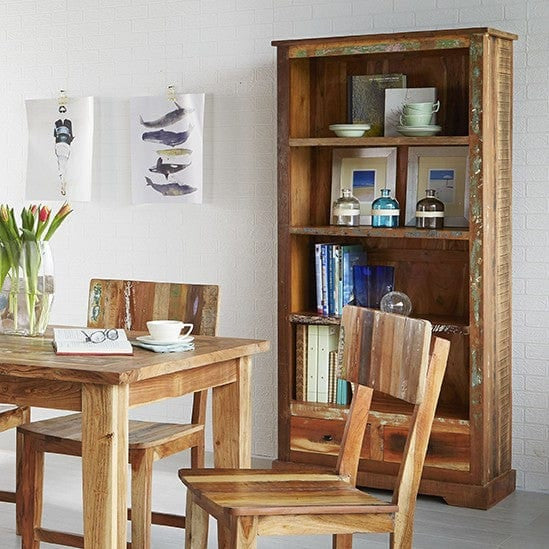 Westport Large Rustic Wooden Bookcase