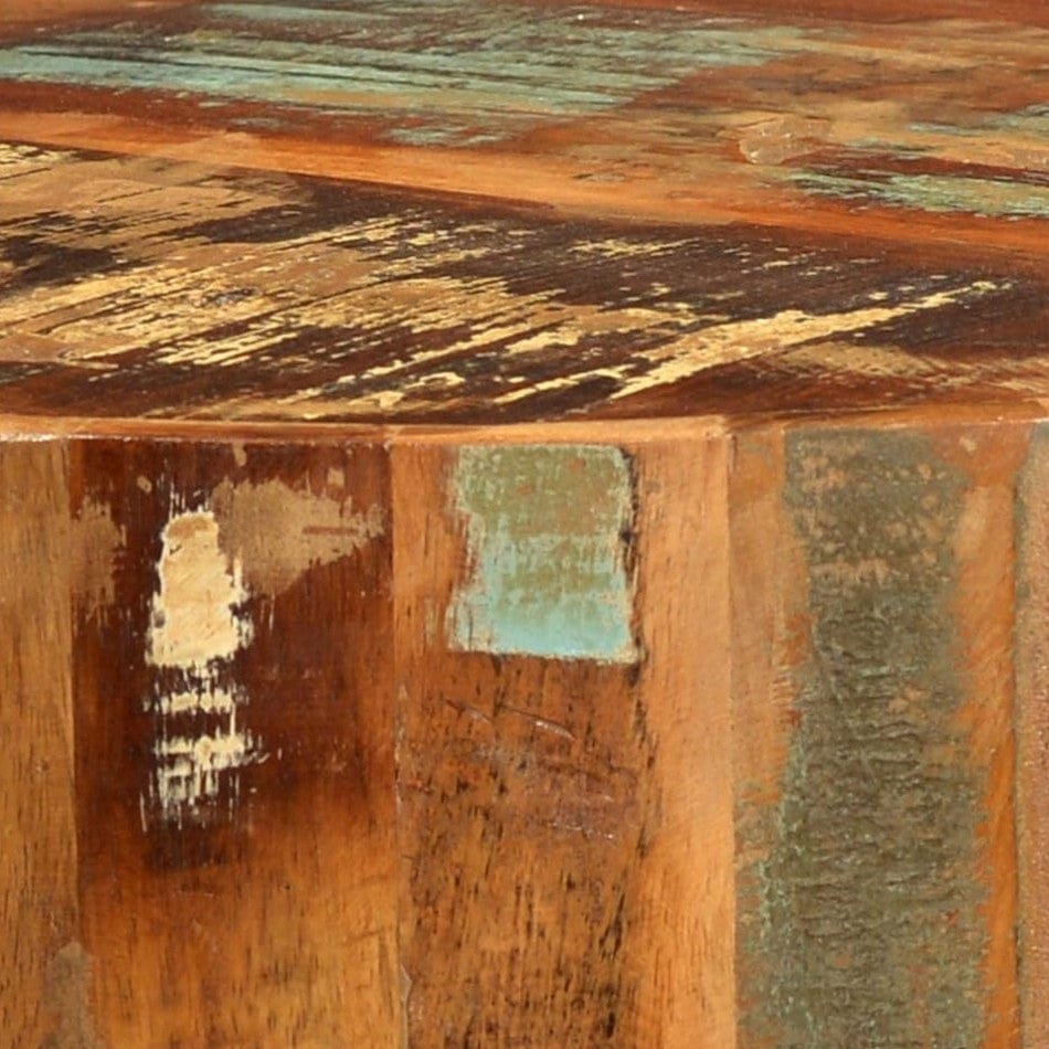 Westport Rustic Wooden Drum Side Table