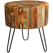 Westport Rustic Wooden Drum Side Table