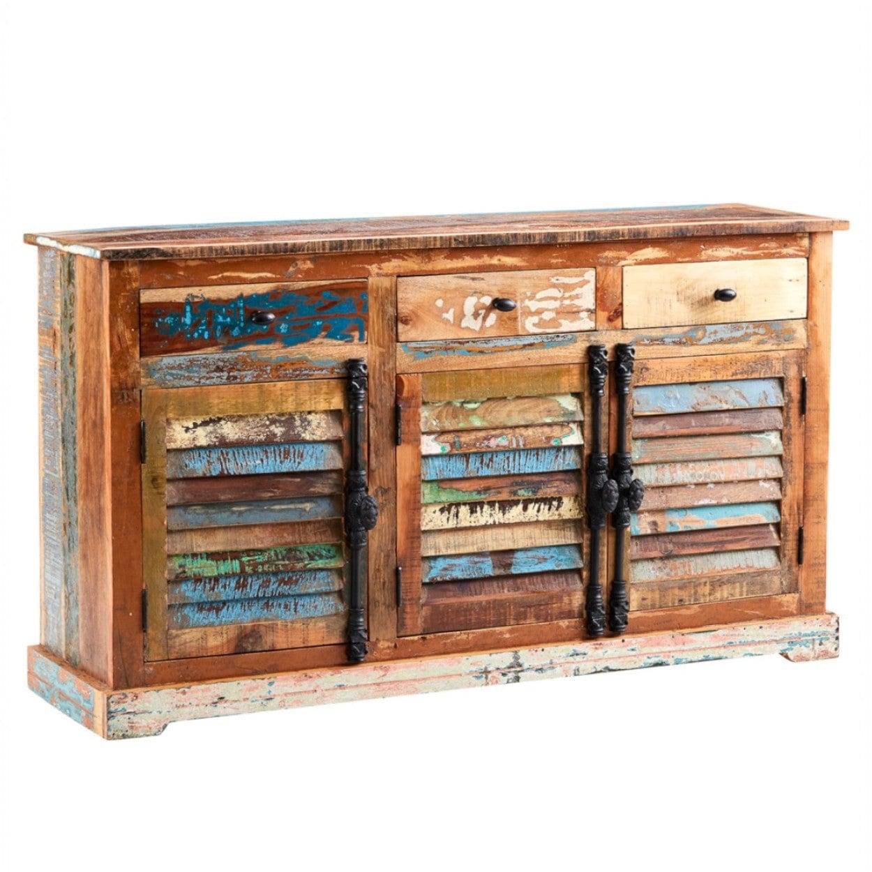 Westport Wooden Rustic 3 Doors & 3 Drawers 140cm Sideboard
