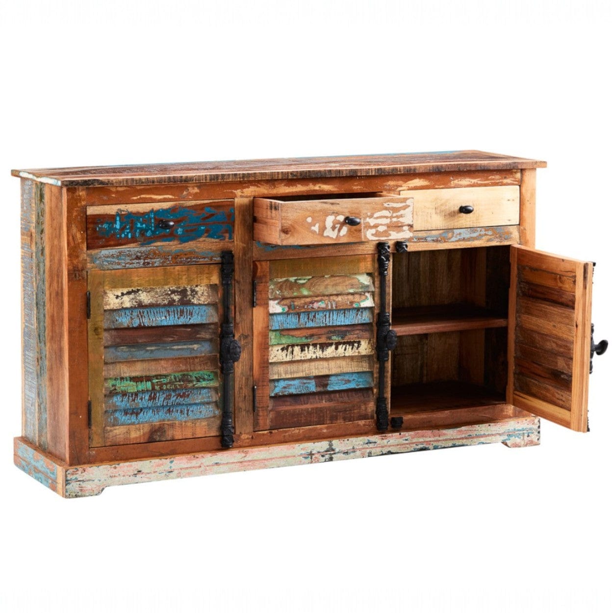 Westport Wooden Rustic 3 Doors & 3 Drawers 140cm Sideboard