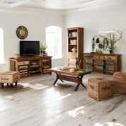 Westport Wooden Rustic 3 Doors & 3 Drawers 140cm Sideboard