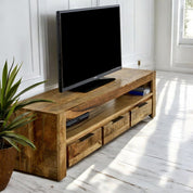 Wicklow 150cm Wooden TV Stand Unit With 3 Drawers
