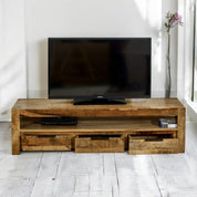 Wicklow 150cm Wooden TV Stand Unit With 3 Drawers