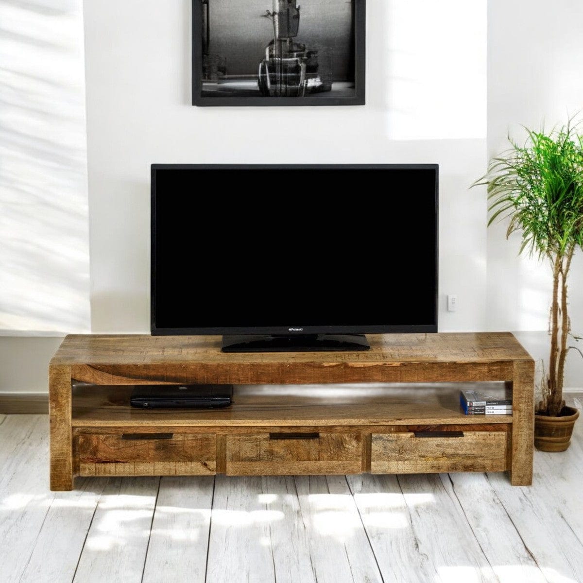Wicklow 150cm Wooden TV Stand Unit With 3 Drawers