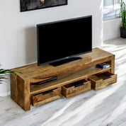Wicklow 150cm Wooden TV Stand Unit With 3 Drawers