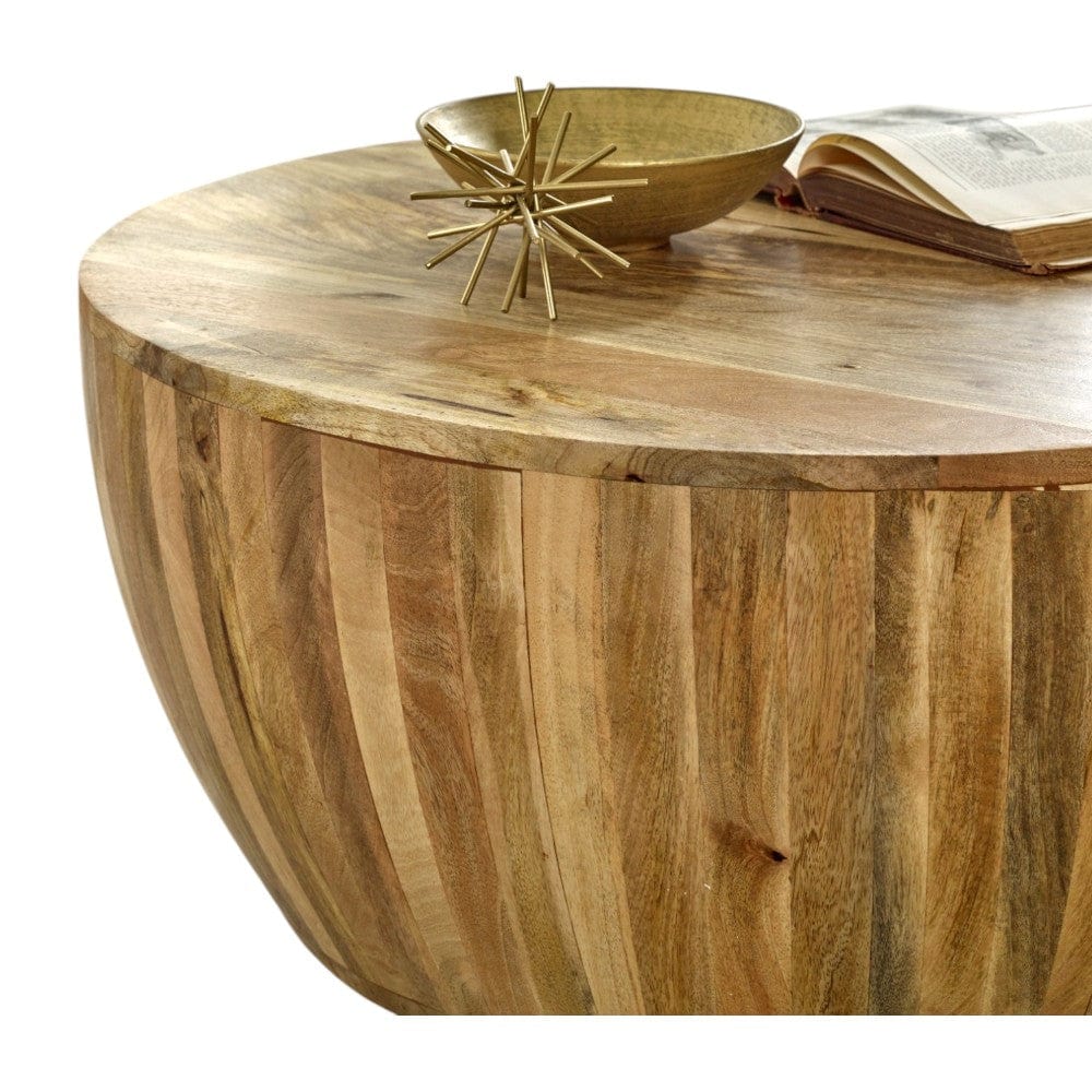 Wicklow Solid Wooden Drum Coffee Table