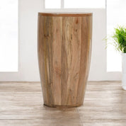 Wicklow Solid Wooden Round Drum Side Table
