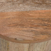Wicklow Solid Wooden Round Drum Side Table