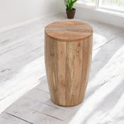 Wicklow Solid Wooden Round Drum Side Table