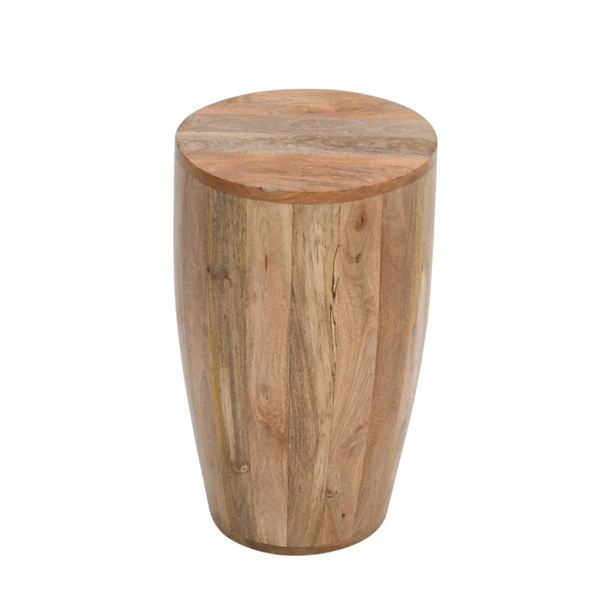 Wicklow Solid Wooden Round Drum Side Table
