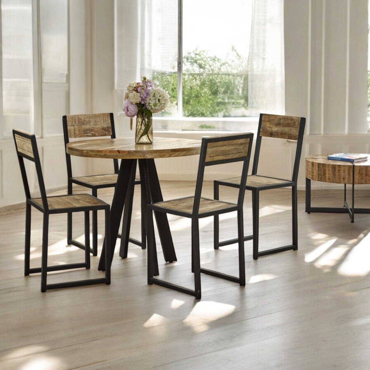 Wicklow Wooden Round 90cm Dining Table