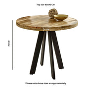 Wicklow Wooden Round 90cm Dining Table
