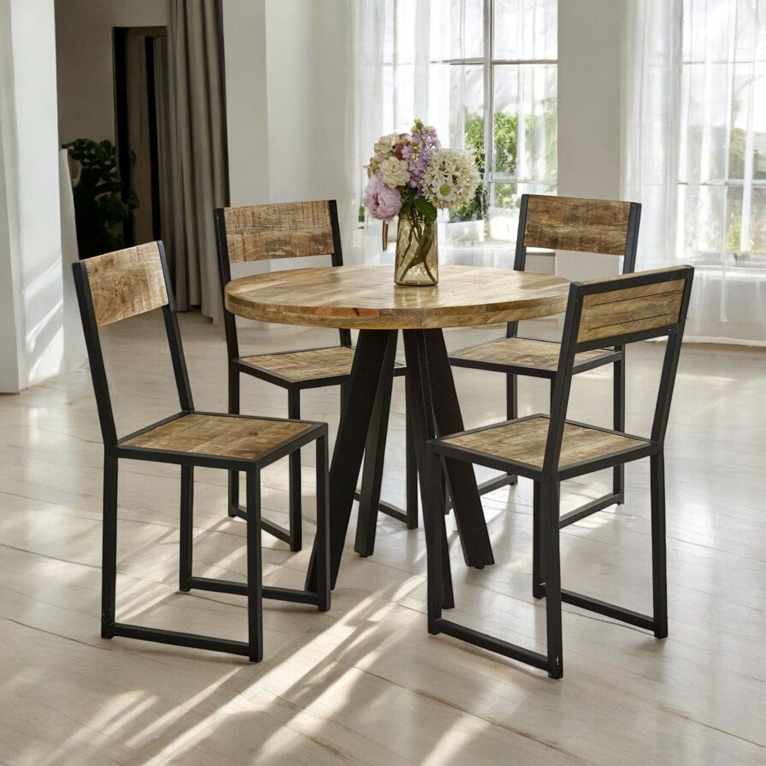 Wicklow Wooden Round 90cm Dining Table