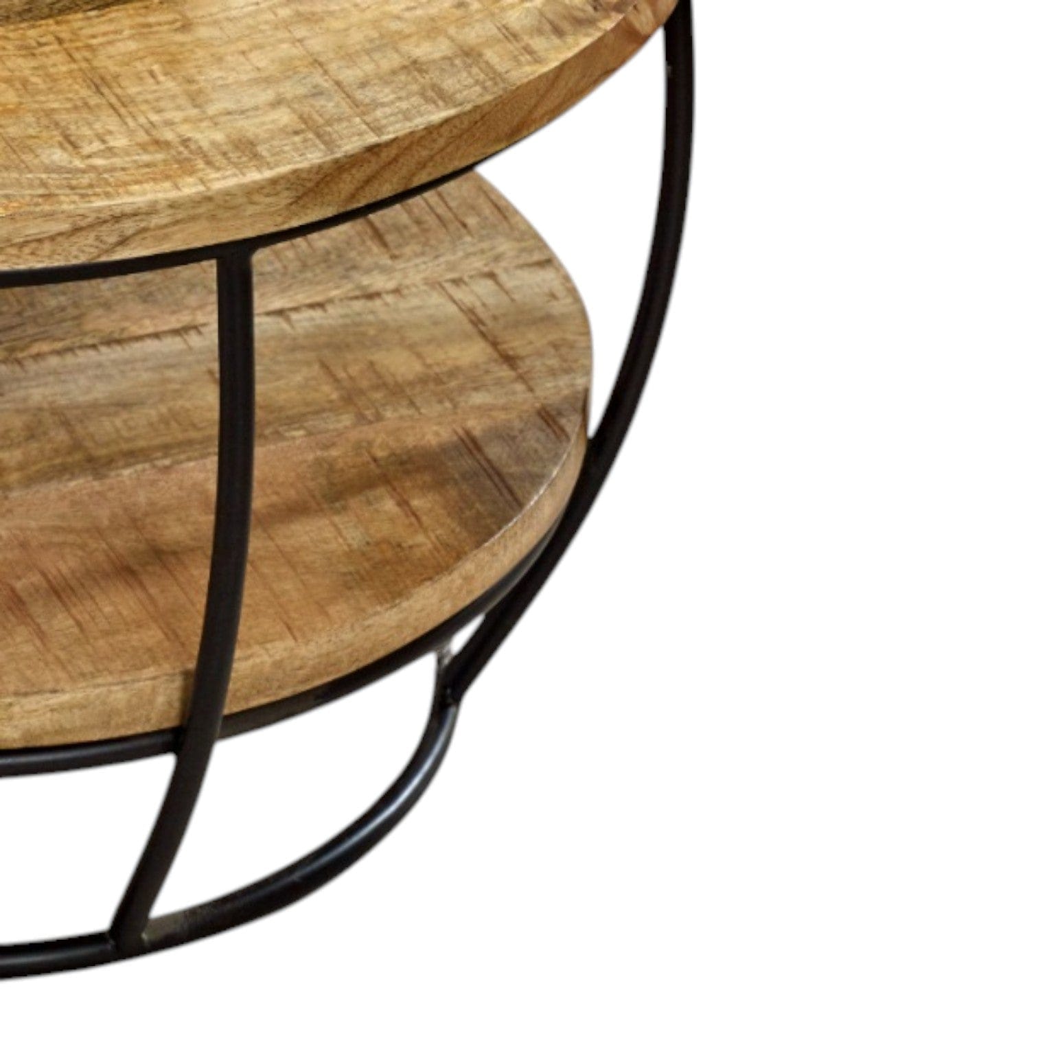 Wicklow Wooden Round Shelf Coffee Table